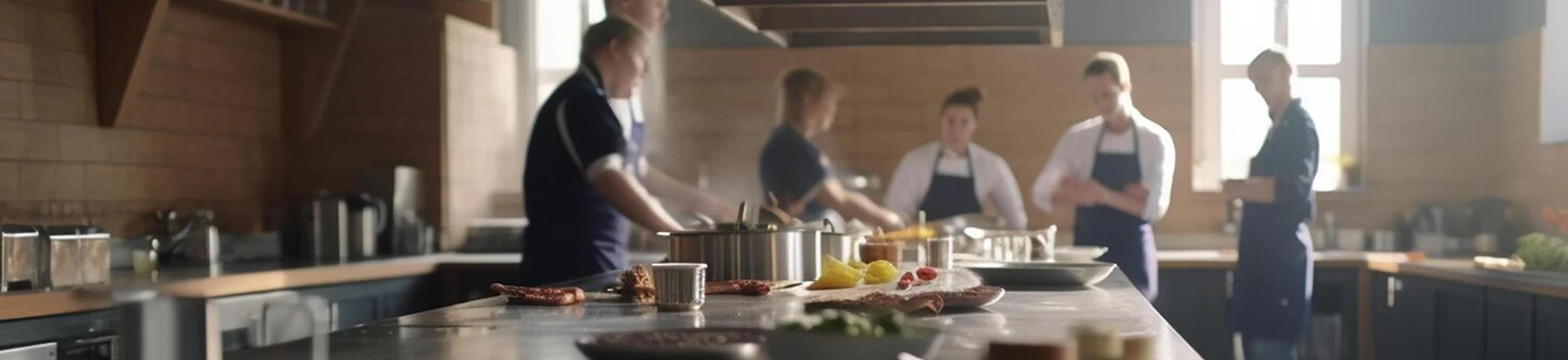 Restaurant kitchen environment where chef interviews took place
